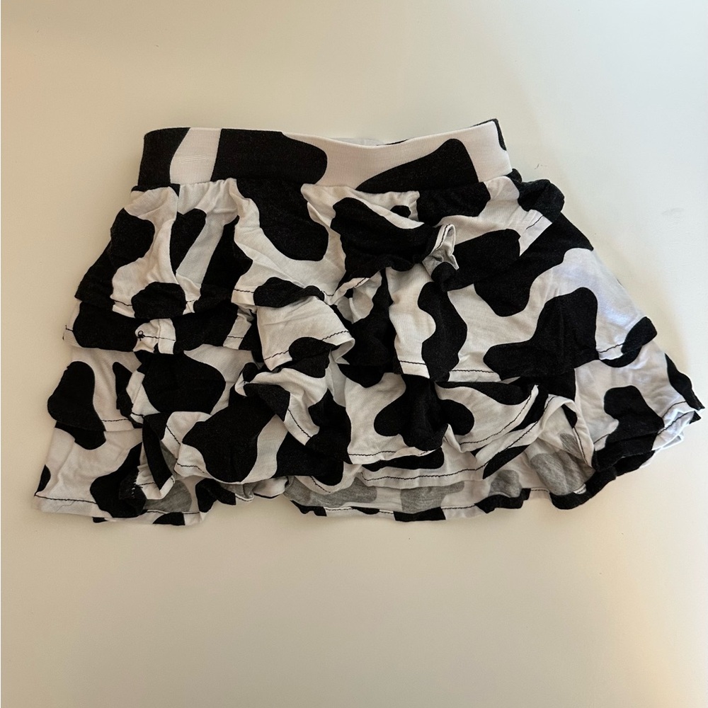 Little Sleepies Black & White Ruffle Skort